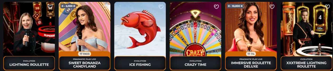 Casino en vivo de Corgibet Casino Juegos de casino en vivo de Corgibet Casino con ruleta y programas interactivos